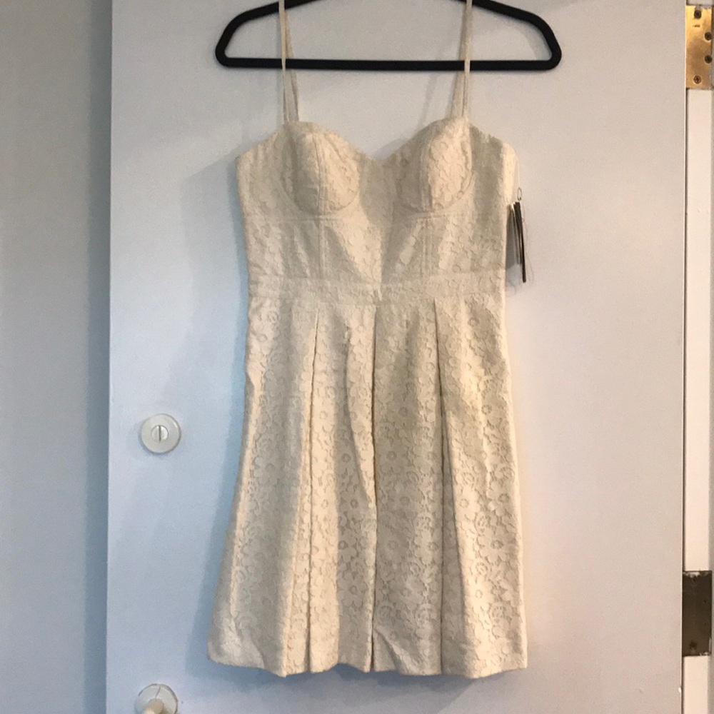 White lace occasion dress